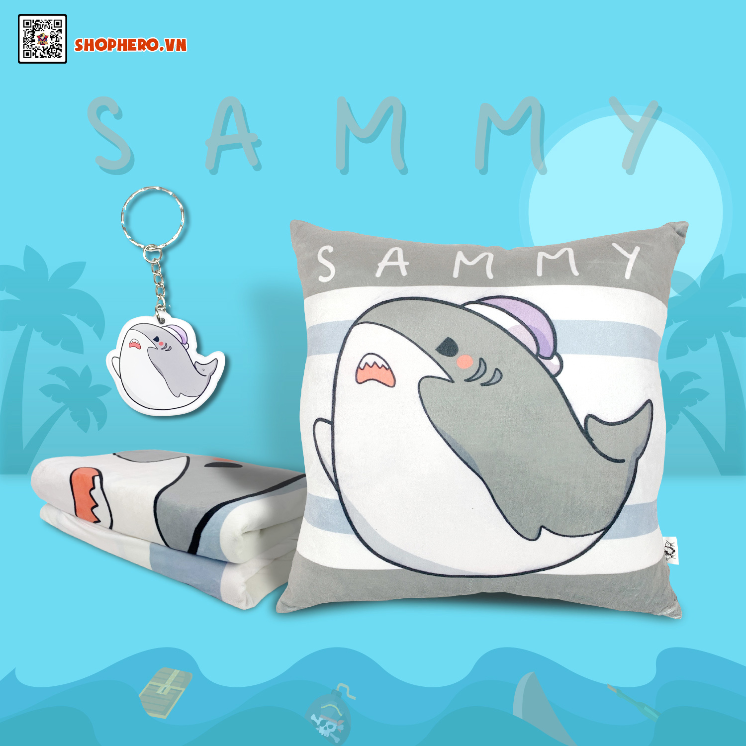 Bộ chăn gối Sammy Hero Team sẽ mang đến cho bạn một giấc ngủ ngon và mơ mộng như những siêu anh hùng đáng yêu trong bộ phim.