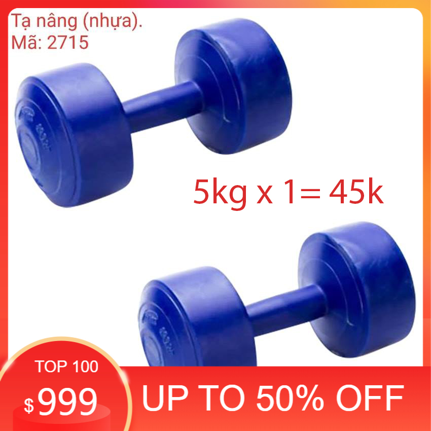 TẠ TAY 5 KG TẠ NHỰA TẬP GYM 5kg ( chỉ 1 CỤC / 5 KG )