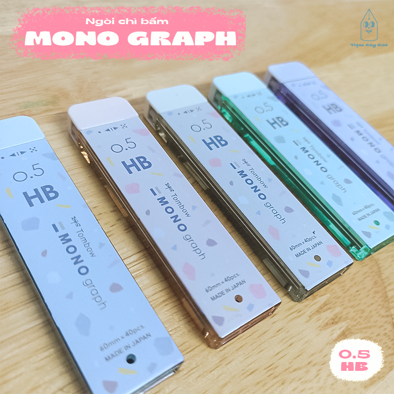 Ruột ngòi bút chì bấm Tombow Mono Graph cỡ ngòi 0.5mm HB