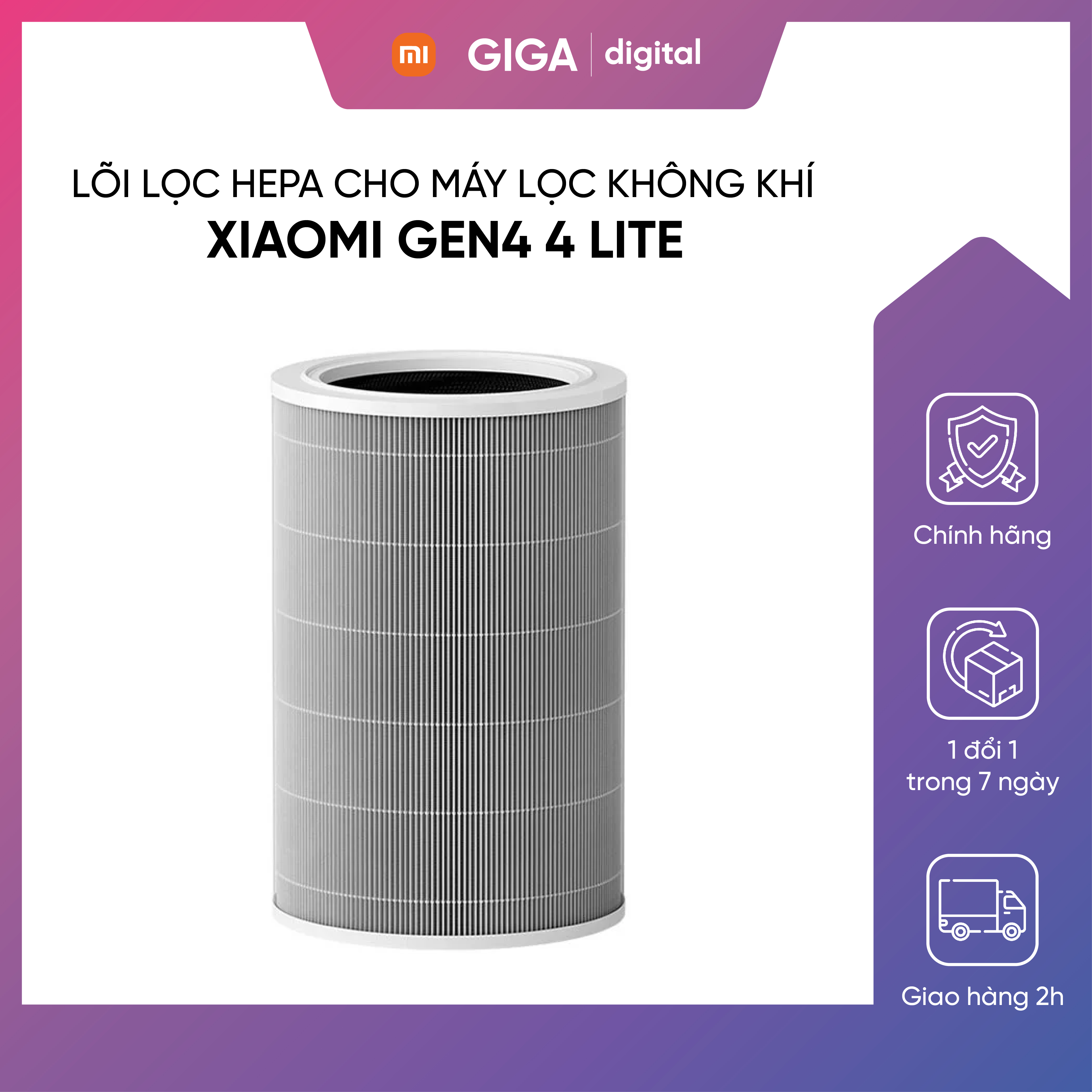 [SIÊU GIẢM GIÁ] Lõi lọc HEPA cho máy lọc không khí Xiaomi Mi Air Purifier 4 / 4 Compact/ 4 lite/ 4 Pro/ Elite - Chính hãng