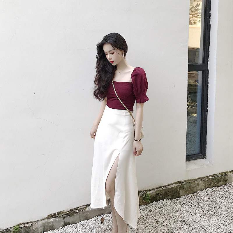 Sét Đồ Bộ Nữ Có Dây Kéo Bo Tay & Chân Váy Dây Kéo ( Có Lót Trong ) Thiết Kế Sang Chảnh Đi Làm Công Sở, Đi Chơi Du Lịch Cực Xinh Đẹp Beta Fashion, Free Size (40-55) Ký Mặc Vừa Nha