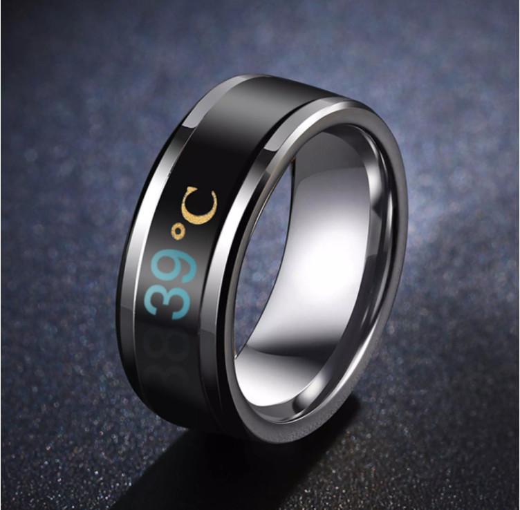 Nhẫn nam nữ titan cảm biến nhiệt độ cơ thể- Nhẫn nam nữ đẹp không gỉ, chống nước bảo hành vĩnh viễn.