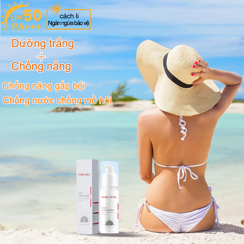 Kem Chống Nắng Sinh Học SPF 50g Dưỡng Ẩm Làm Trắng Mờ Nám Trắng Da Kem chống nắng dưỡng trắng da Sun Treatment 50g Chiếc ô bảo vệ da Tận hưởng ánh nắng mặt trời mà không sợ nắng