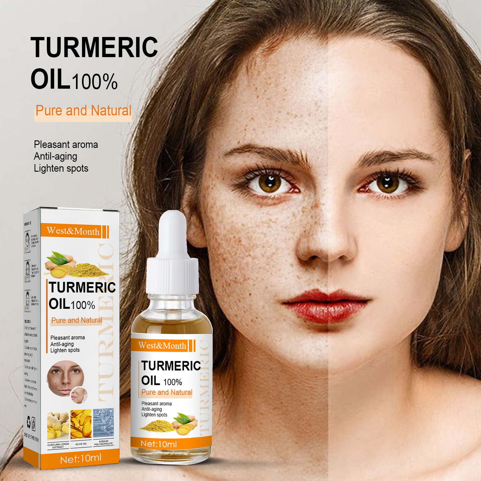 Tinh dầu nghệ dưỡng ẩm dưỡng trắng da cho vết thâm tinh dầu nghệ dạng serum chai 10ml