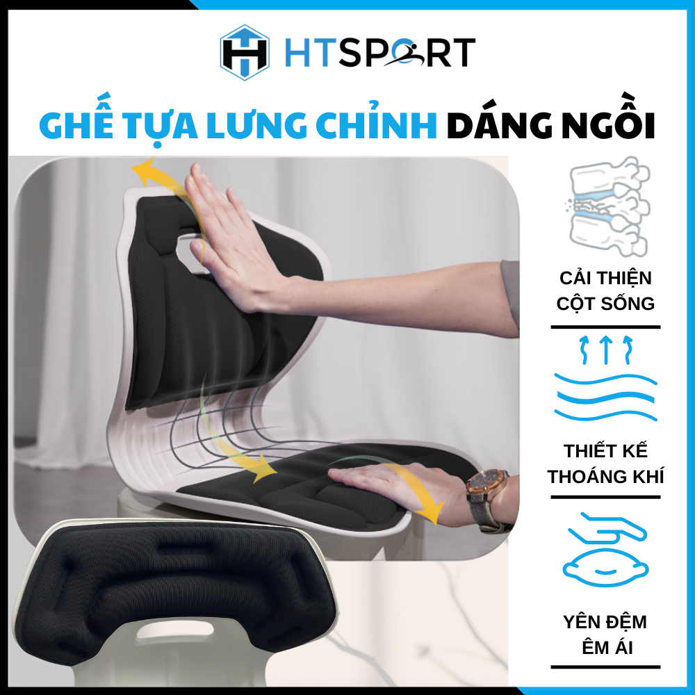 Ghế Công Thái Học Giảm Đau Lưng, Ghế Điều Chỉnh Tư Thế Ngồi Hỗ Trợ Cột Sống, Thiết Kế Ergonomic Thoáng Khí
