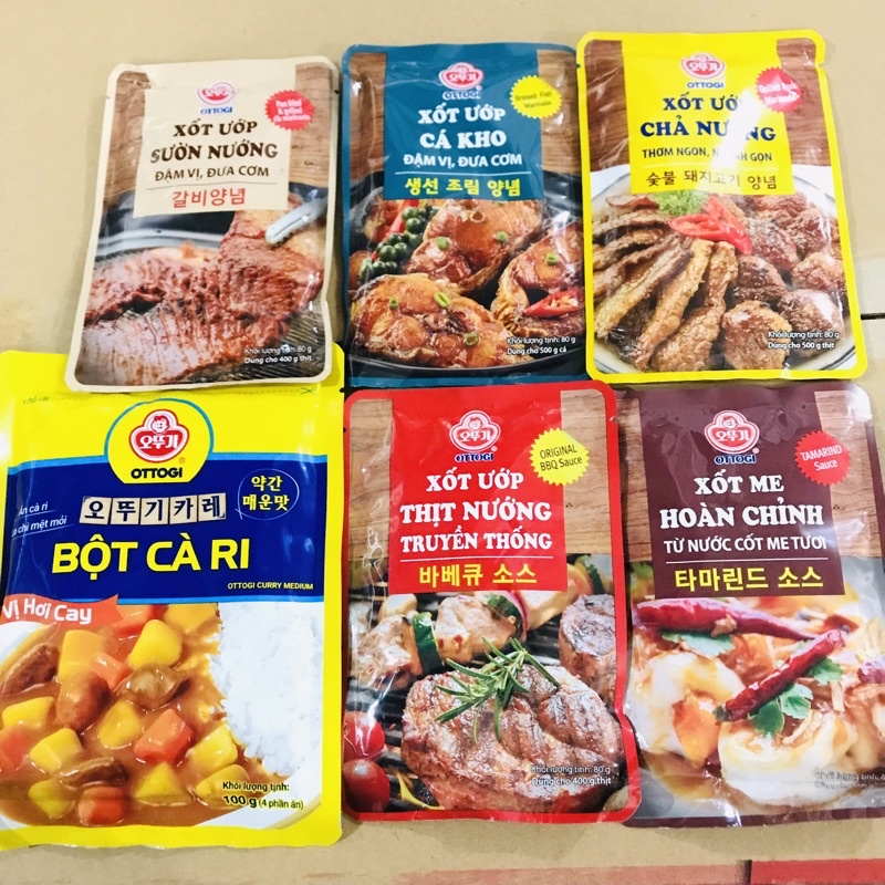 Xốt Ướp Thịt Ottogi 80g Đủ Vị
