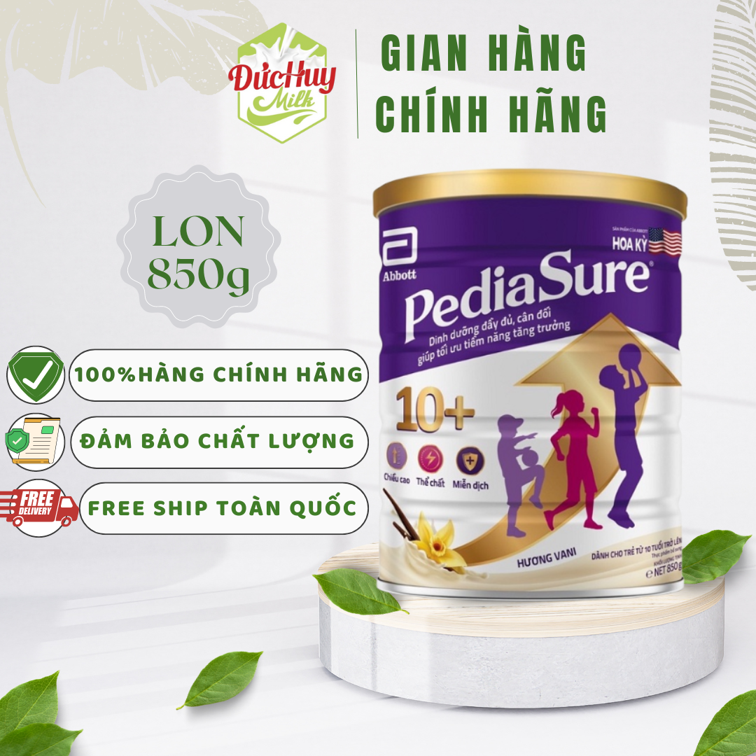 Sữa bột Pediasure 10+ lon 850g cho trẻ từ 10 tuổi trở lên
