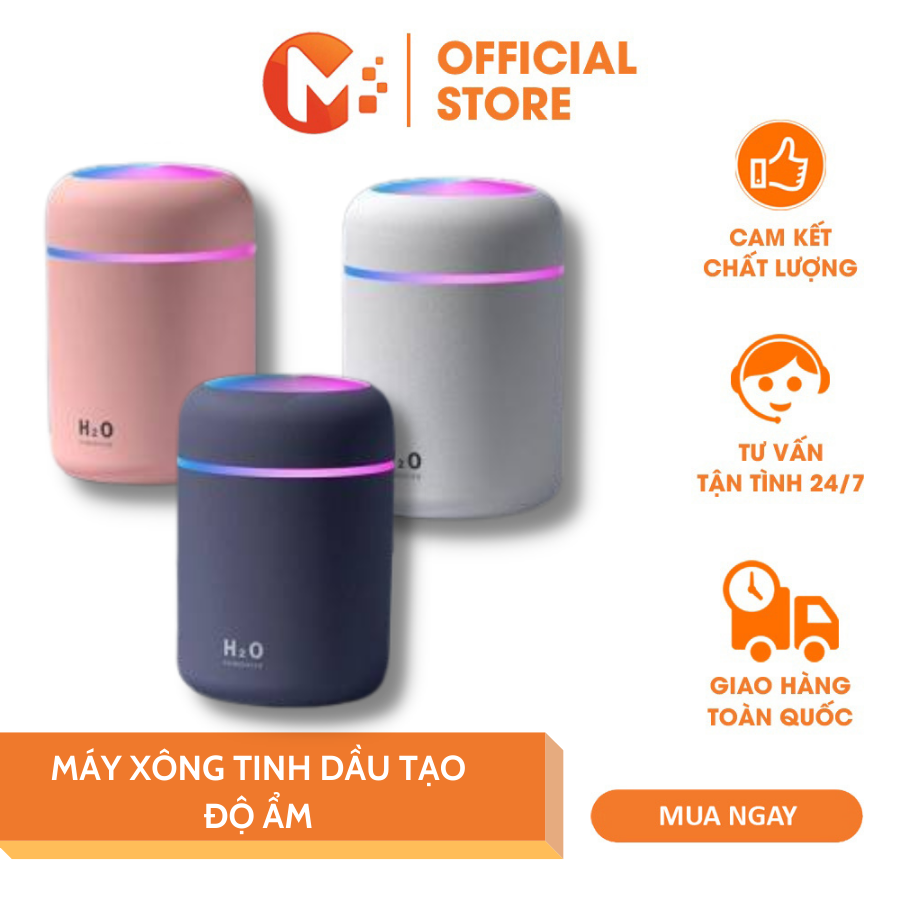 Máy Xông Tinh Dầu Tạo Độ Ẩm Led Đổi Màu Phun Sương phòng ngủ đuổi muỗi khuếch tán tinh dầu mini Mikatek