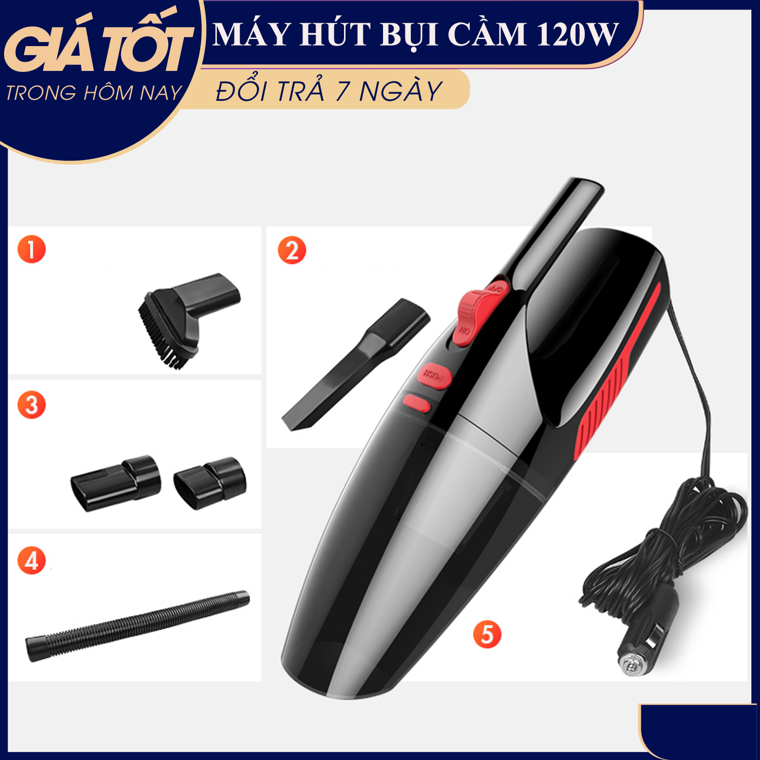 Máy hút bụi - máy hút bụi cầm tay không dây , có dây -máy hút bụi cầm tay, máy hút bụi gia đình cầm tay, máy hút bụi xe ô tô và trong nhà mini cầm tay không dây aikesi - công suất 120w