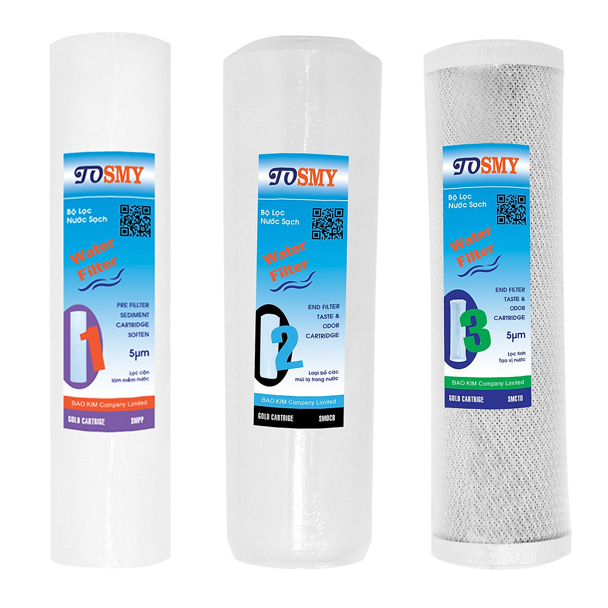 Bộ lõi lọc nước số 1,2,3 smy 10inch