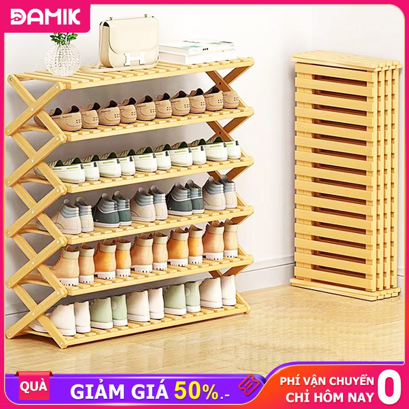 DAMIK Kệ để giày dép nhiều tầng gấp gọn lại được dành cho nhà cửa