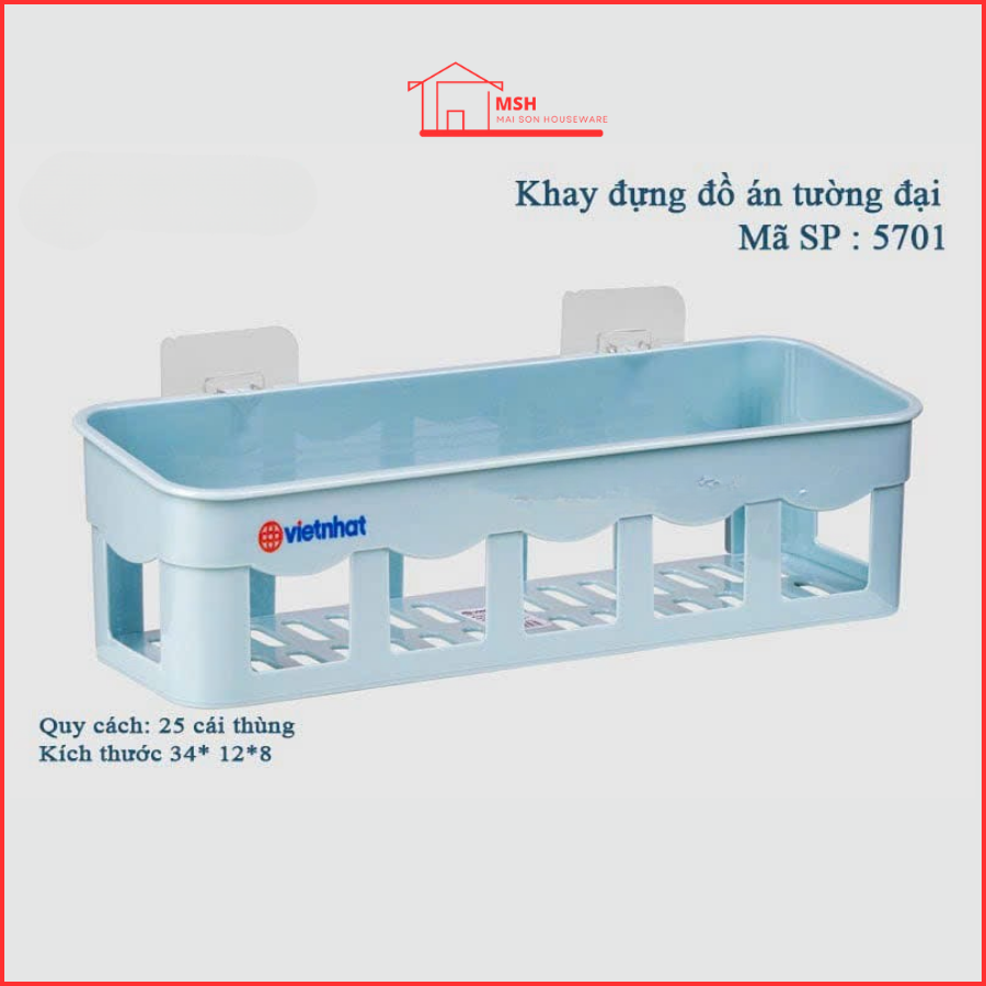 Khay đựng đồ án dán tường phòng tắm nhà bếp nhựa Việt Nhật chính hãng mã 5701