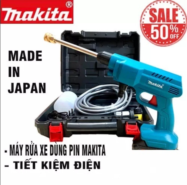 Máy rửa xe cầm tay makiata dùng pin,máy phun nước rửa xe áp lực lớn,máy rửa xe pin,máy rửa xe makita 199v pin sạc, rửa xe,phun cây cảnh, xịt rửa điều hoà tiện lợi lực cực khỏe.