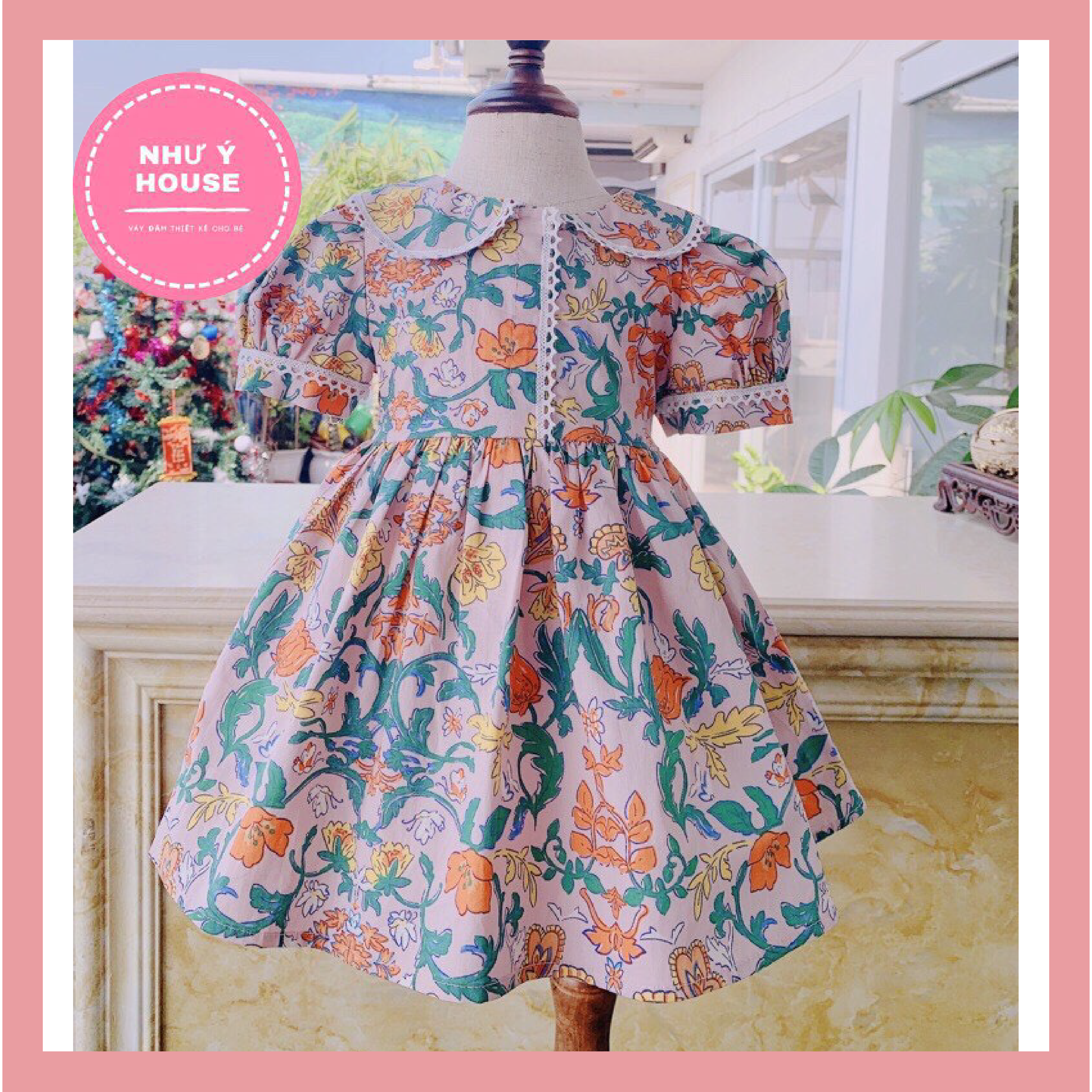 Váy đầm bé gái họa tiết hoai 🍭𝑭𝑹𝑬𝑬𝑺𝑯𝑰𝑷 🍭VÁY THIẾT KẾ cho trẻ em đủ size 0 - 8 tuổi️ NHƯ Ý HOUSE🎊