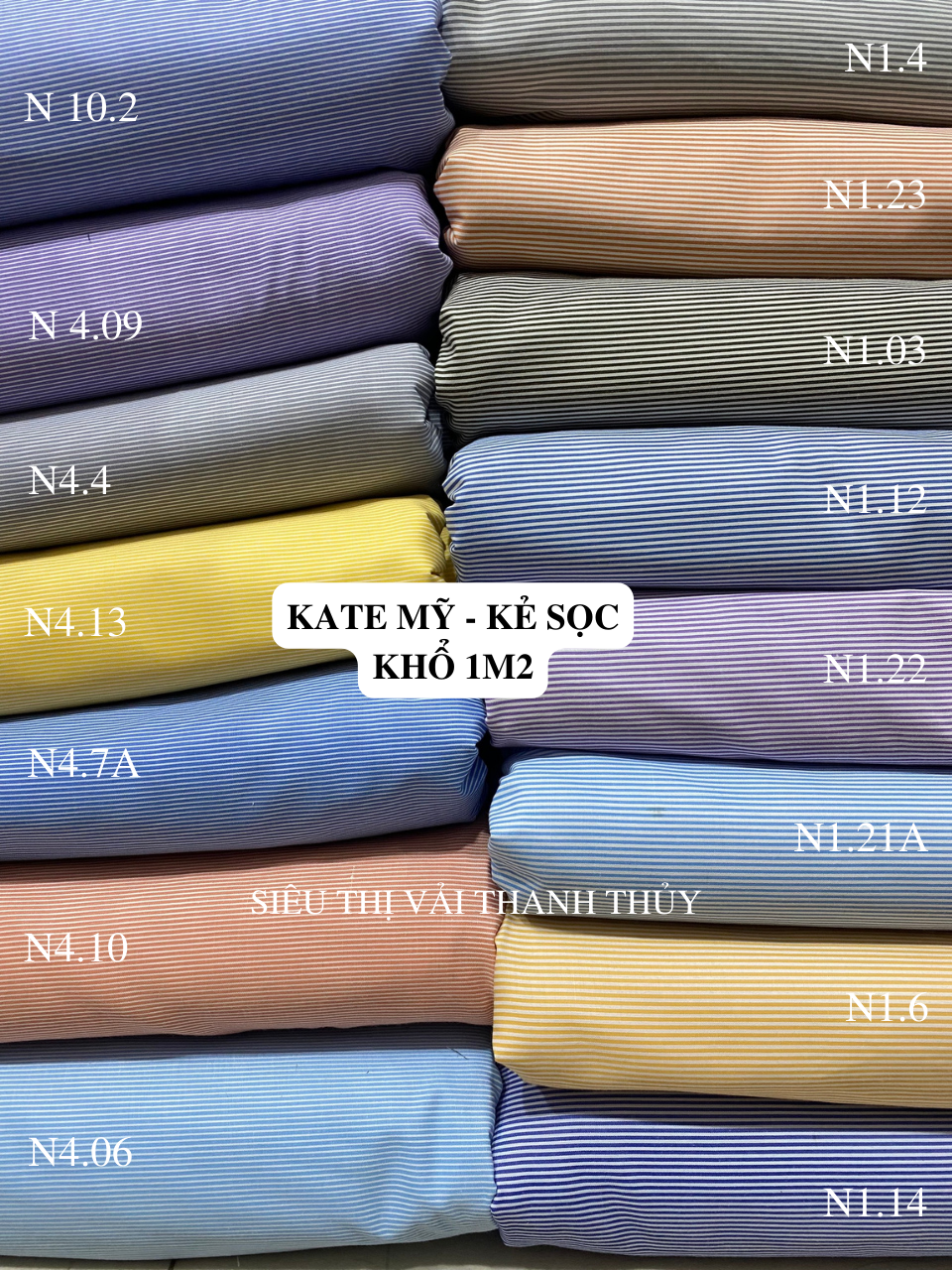 Vải kate sọc -dòng vải công sở