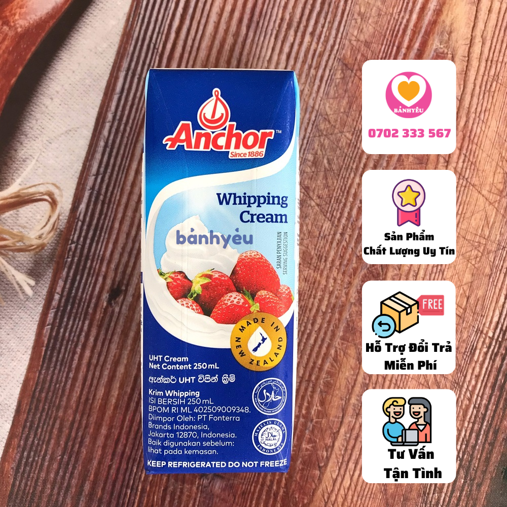 [Chỉ giao Tp.HCM] Whipping Cream Anchor 250ml