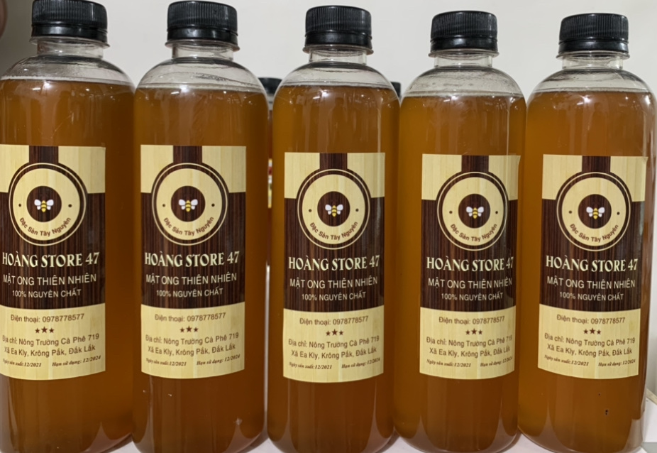 [TRỢ GIÁ MÙA KHUYẾN MÃI ] 2 LÍT = 2.8 KG mật ong nguyên chất hoa cà phê - thương hiệu mật ong HOÀNG STORE 47 mật thật giá trị thật - mật ông Honey - Cam kết mật ong rừng hoa cafe - mật ông nguyên chất
