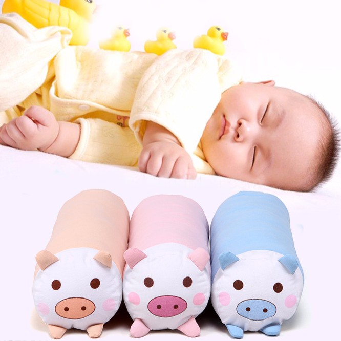 [HCM]Gối Ôm Con Sâu Hình Mặt Heo Dễ Thương Cho Bé Baby Top ISO 9001 (nhiều màu)