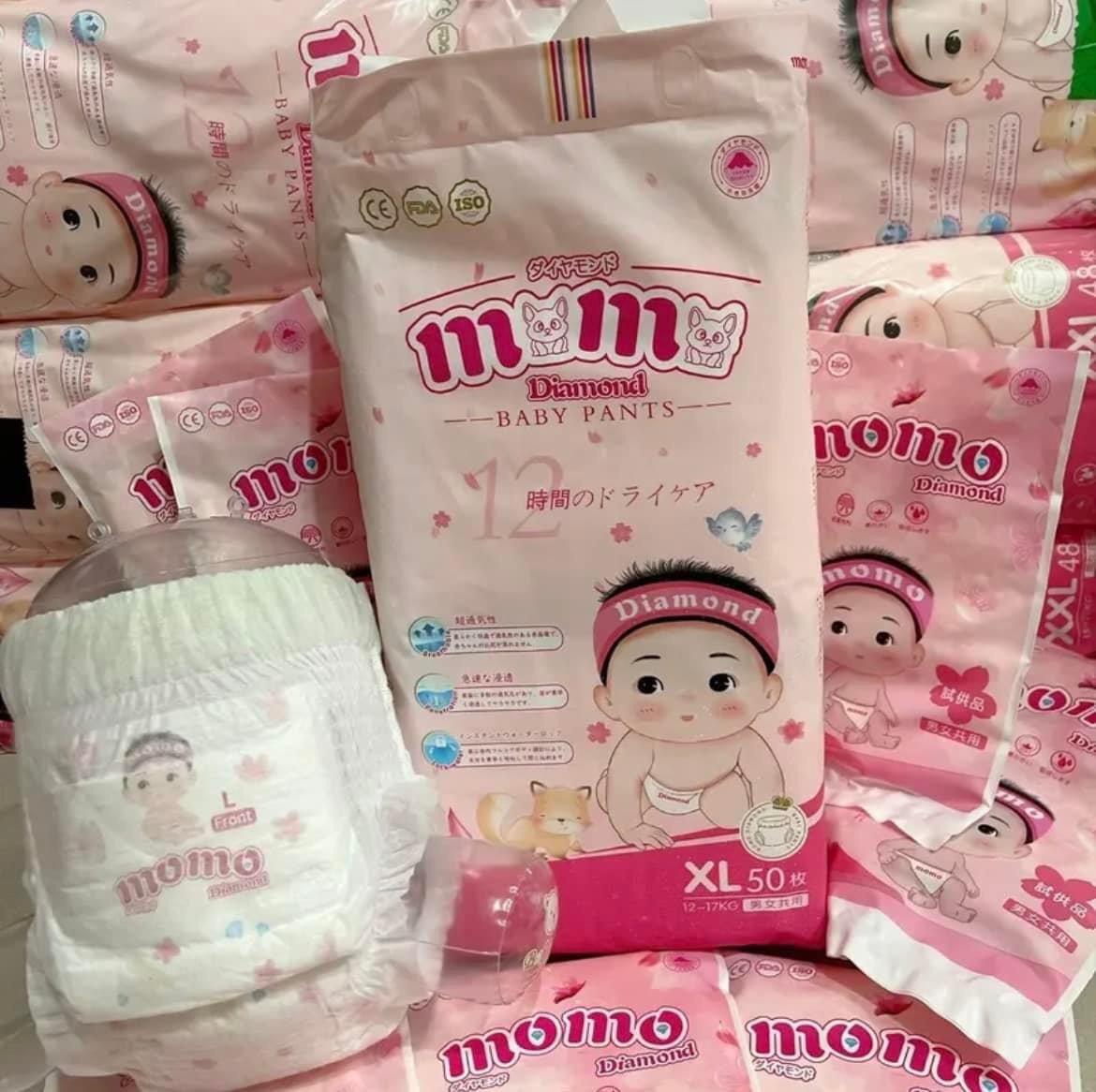 Bỉm momo diamond dán/ quần s64 m62 l54 xl50