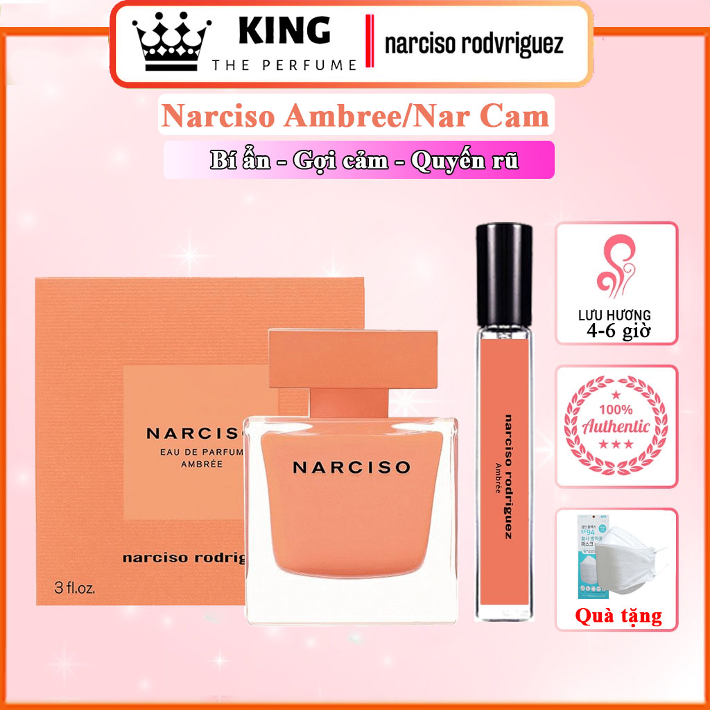 Nước hoa nữ 𝐍𝐚𝐫𝐜𝐢𝐬𝐨 𝐀𝐦𝐛𝐫𝐞𝐞 𝐄𝐃𝐏 - phong cách sang trọng, quyến rũ, thu hút, chai chiết 5-10-20ml