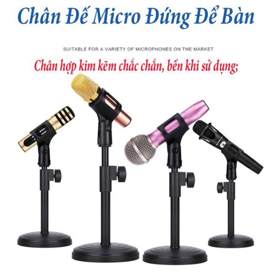 Chân micro đứng để bàn cao 30cm - chân đứng kẹp micro chất liệu chắc chắn bền bỉ
