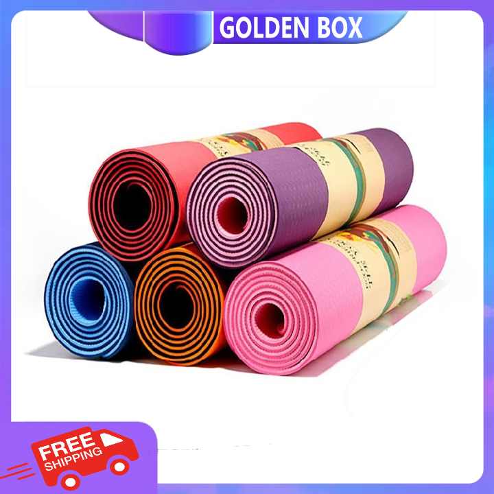 Thảm tập yoga chống trượt có túi, Thảm tập yoga TPE cao cấp, Thảm tập thể dục tại nhà, Thảm tập gym, thảm tập yoga định tuyến dày 8mm
