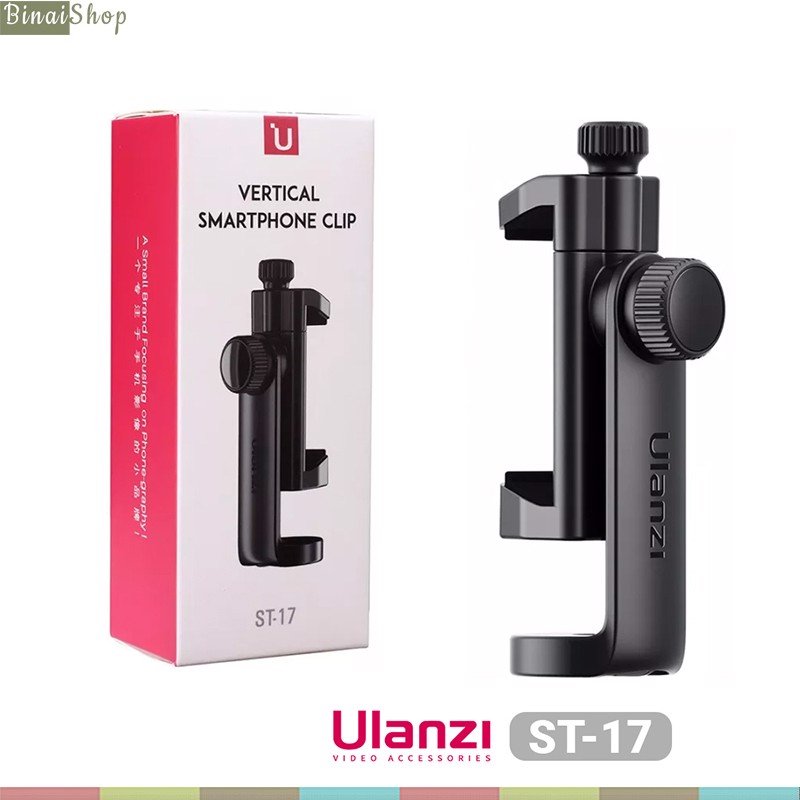 Ulanzi st-17 - kẹp điện thoại xoay 360°, tương thích các dòng smartphone