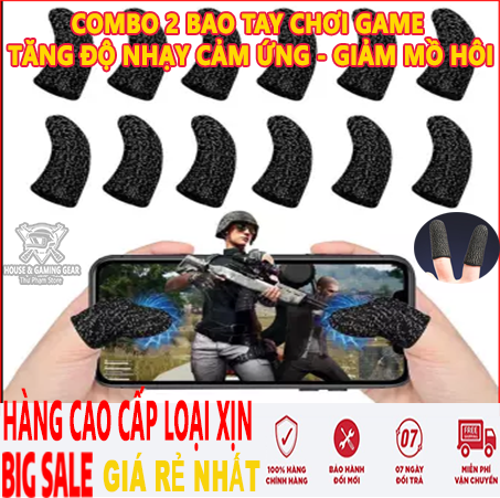 Mẫu Mới - Bao Tay chơi game - Găng Tay chơi Game chống Mồ Hôi Tăng độ nhạy cảm ứng