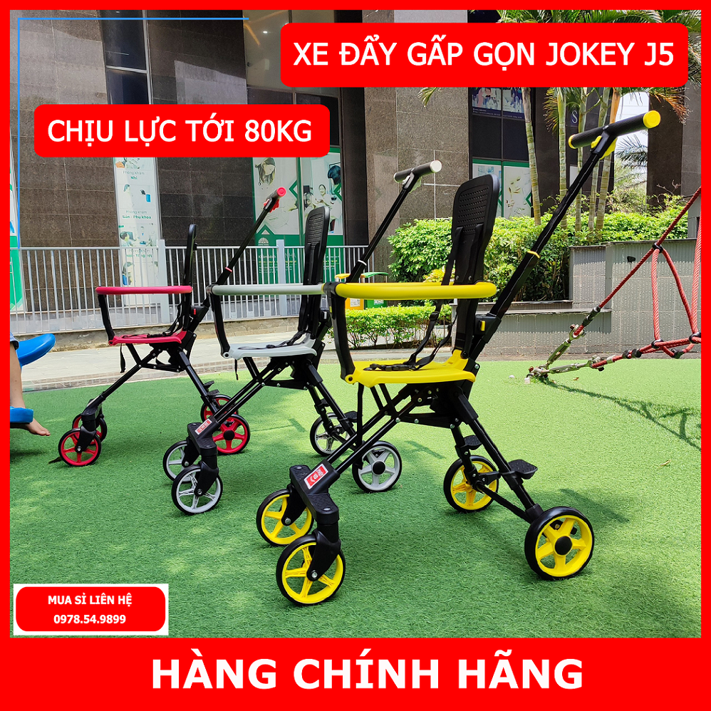 Xe đẩy gấp gọn cao cấp cho bé Jokey J5, Xe đẩy em bé đi du lịch siêu gọn nhẹ - Bảo Hành 12 tháng