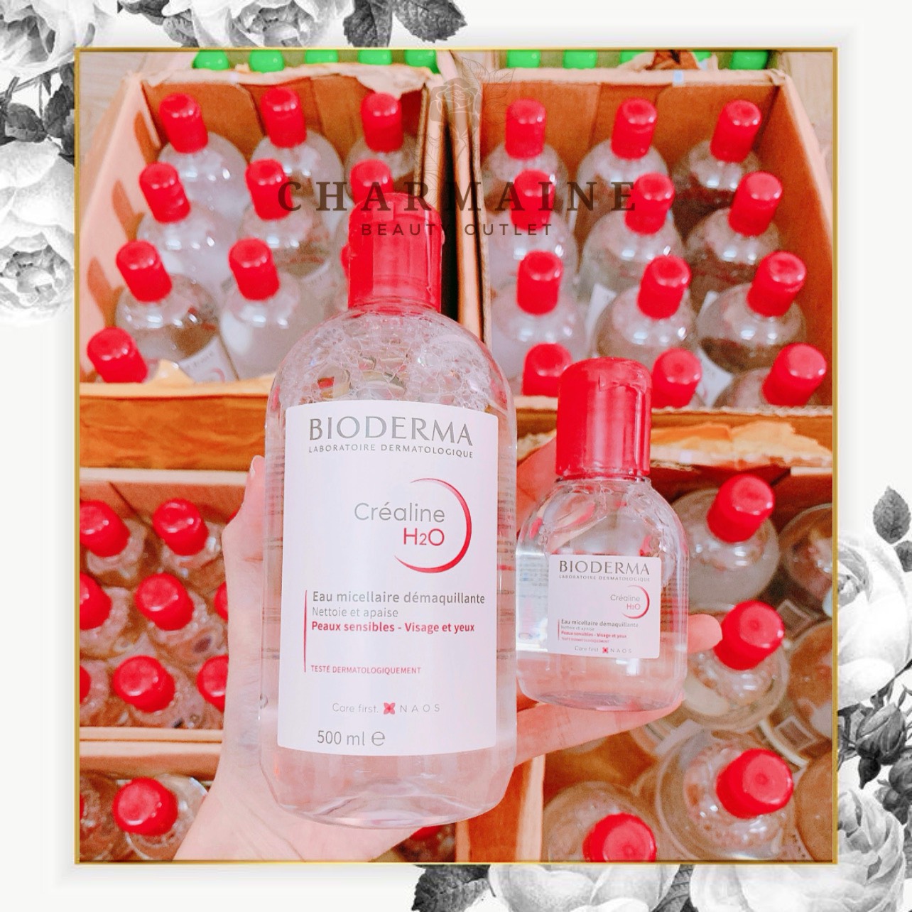 Nước tẩy trang bioderma crealine h2o nội địa pháp 500ml - dành cho da khô, nhạy cảm