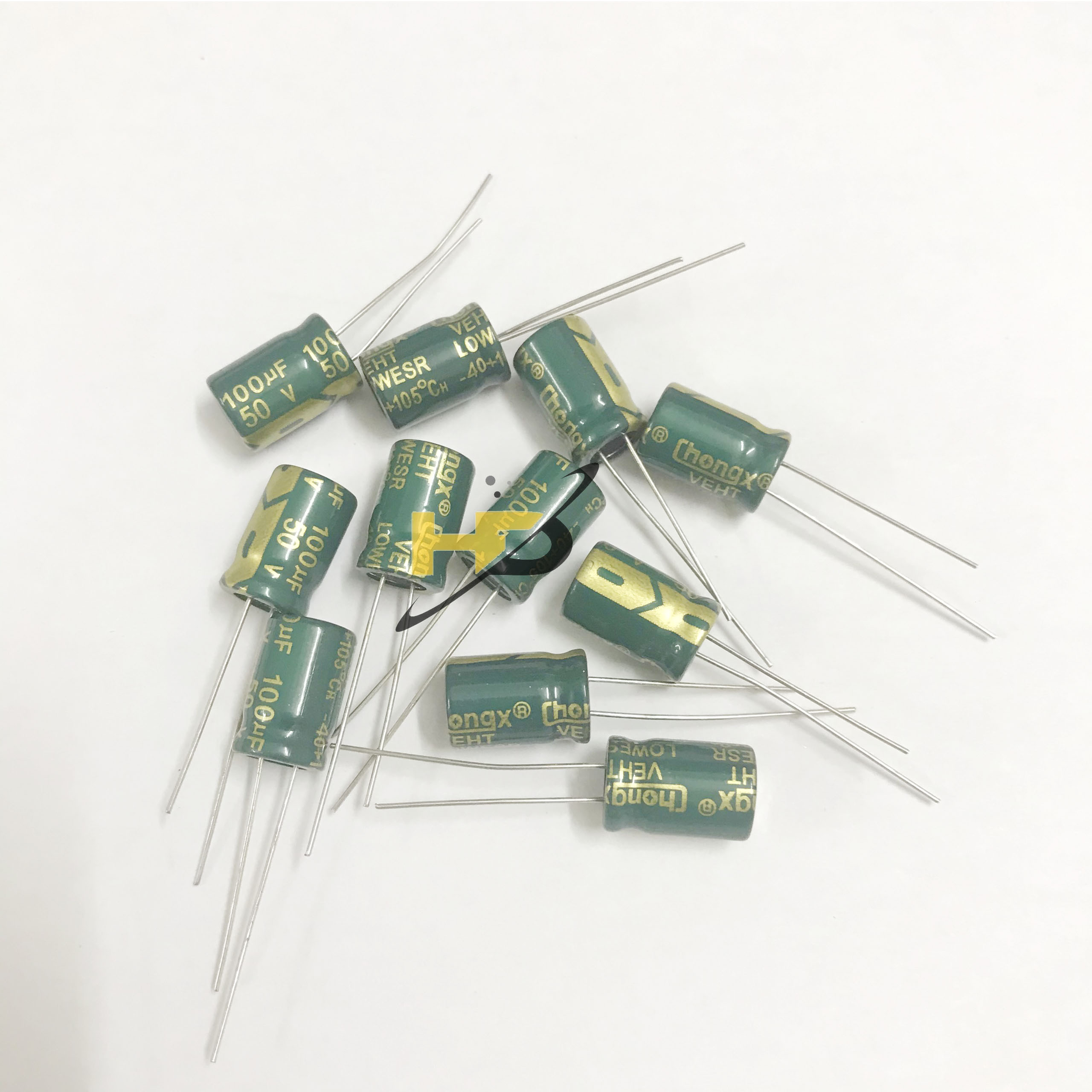 Gói 50 tụ hóa 100uf 50v, tụ điện, tụ hóa tần số cao
