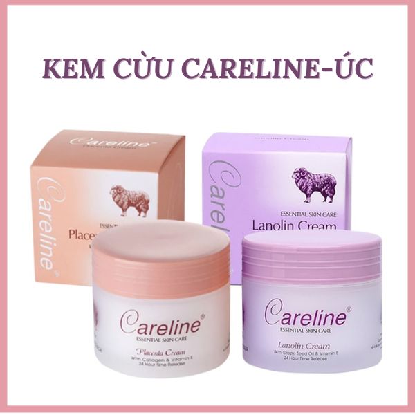 Kem cừu Careline, kem dưỡng ẩm da nhau thai cừu Careline Úc 100g chính hãng