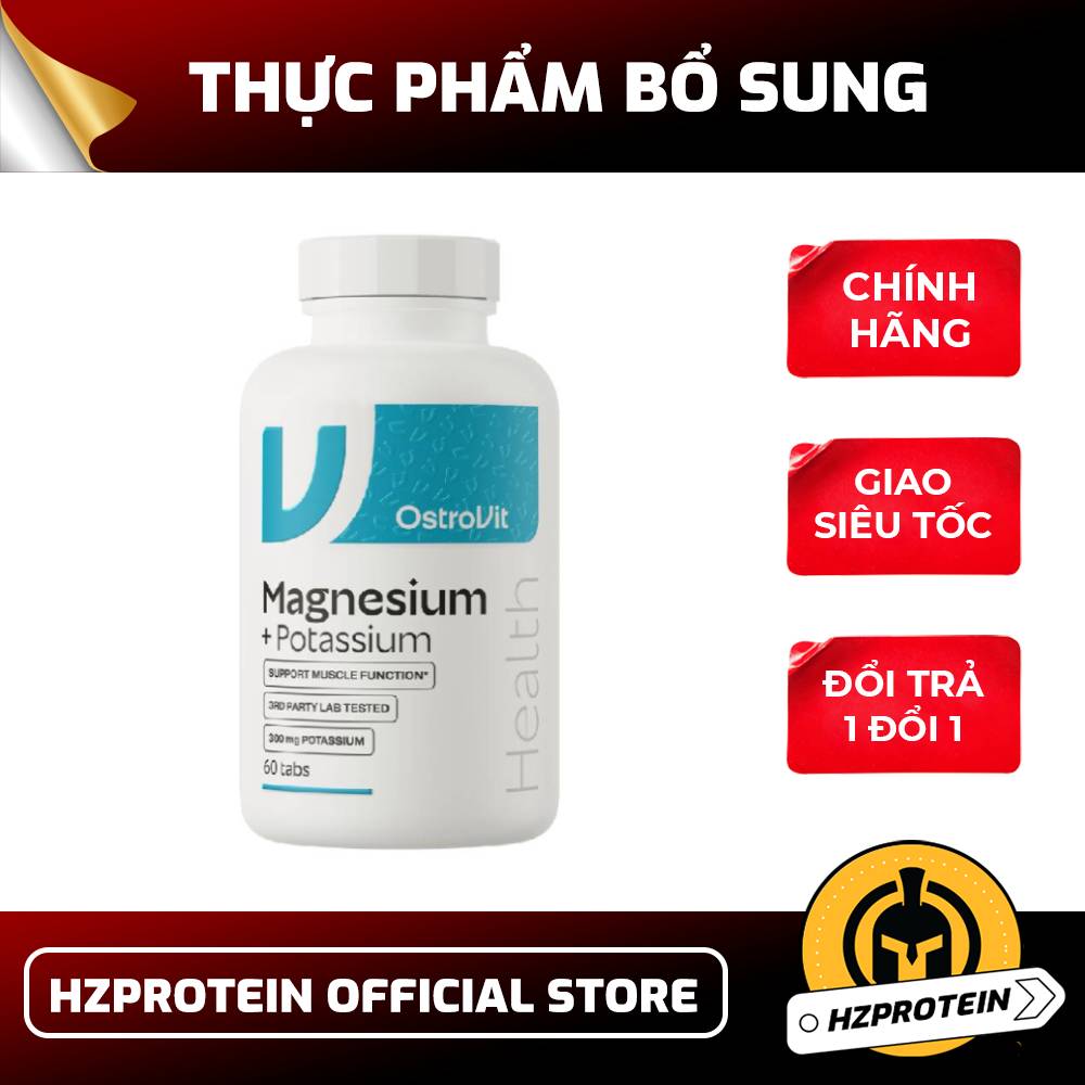 Ostrovit Magnesium + Potassium (60 Viên) - Hỗ Trợ Chức Năng Duy Trì Cơ Bắp