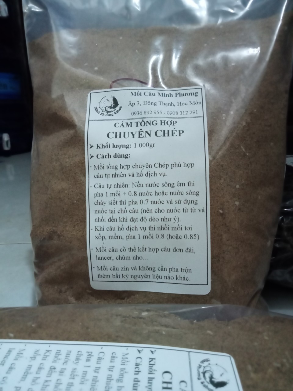 1kg mồi chép-mồi chuyên chép-1kg/gói