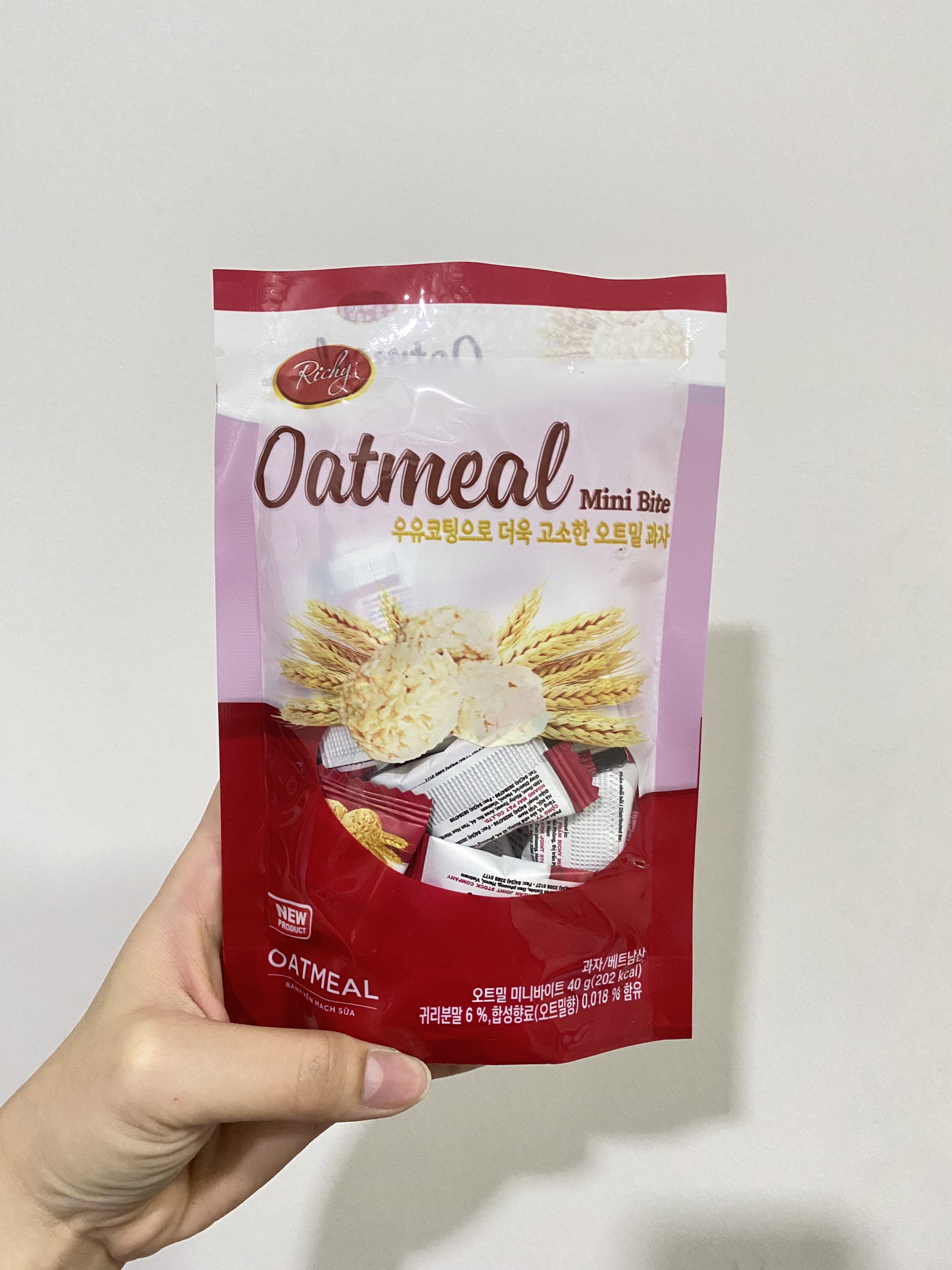 Bánh Yến Mạch Richy Oatmeal Mini Bite Vị Sữa