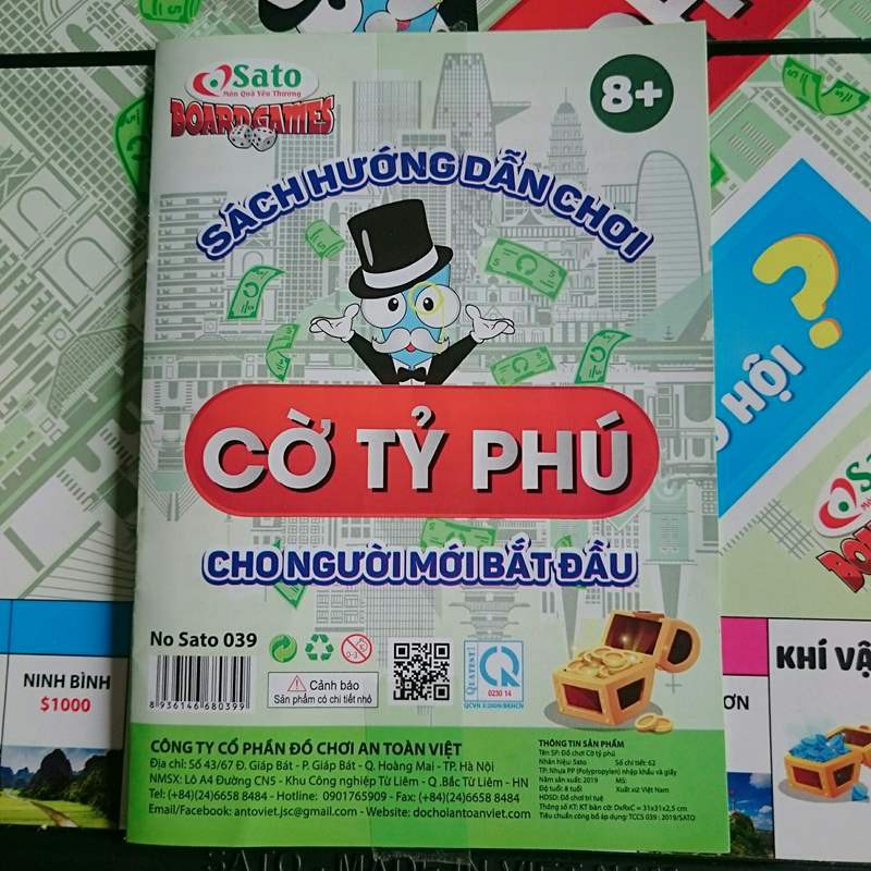 Đồ chơi trí tuệ-bộ cờ tỷ phú loại lớn cho bé học làm giàu