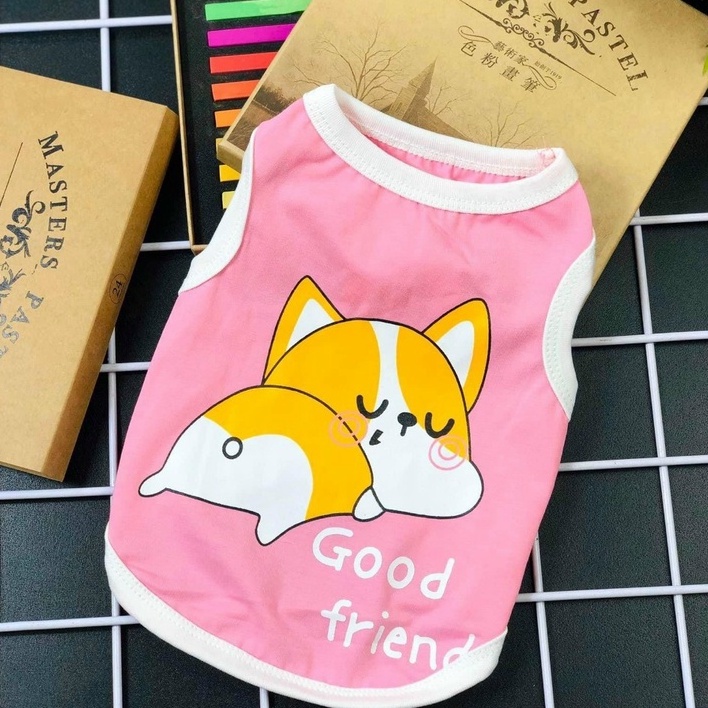 Áo thú cưng áo cho chó thiết kế xinh xắn đáng yêu , in hình chó Corgi cực cute