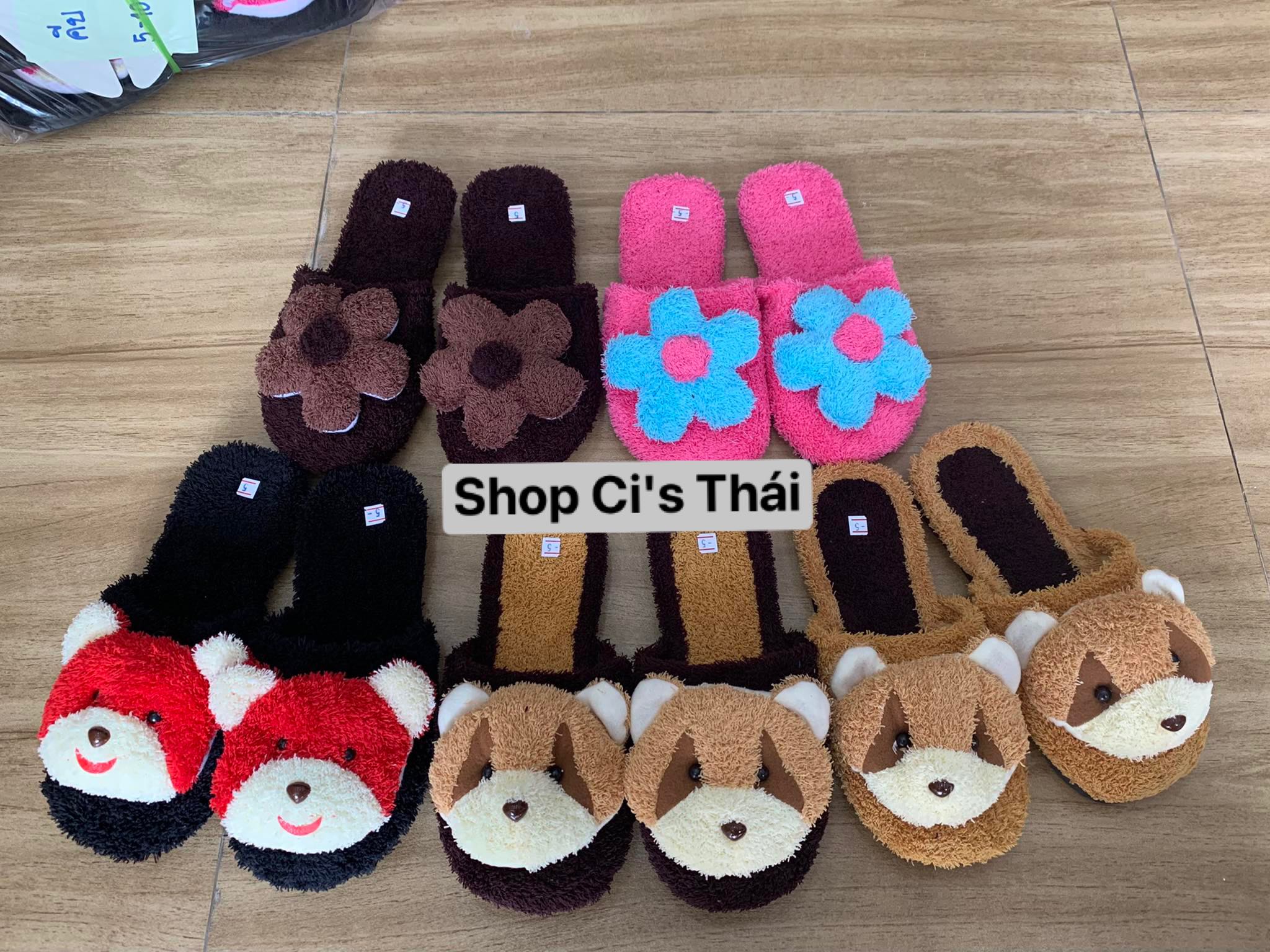 Dép Thái Lan - Dép Lông mang trong nhà loại bít mũi chân