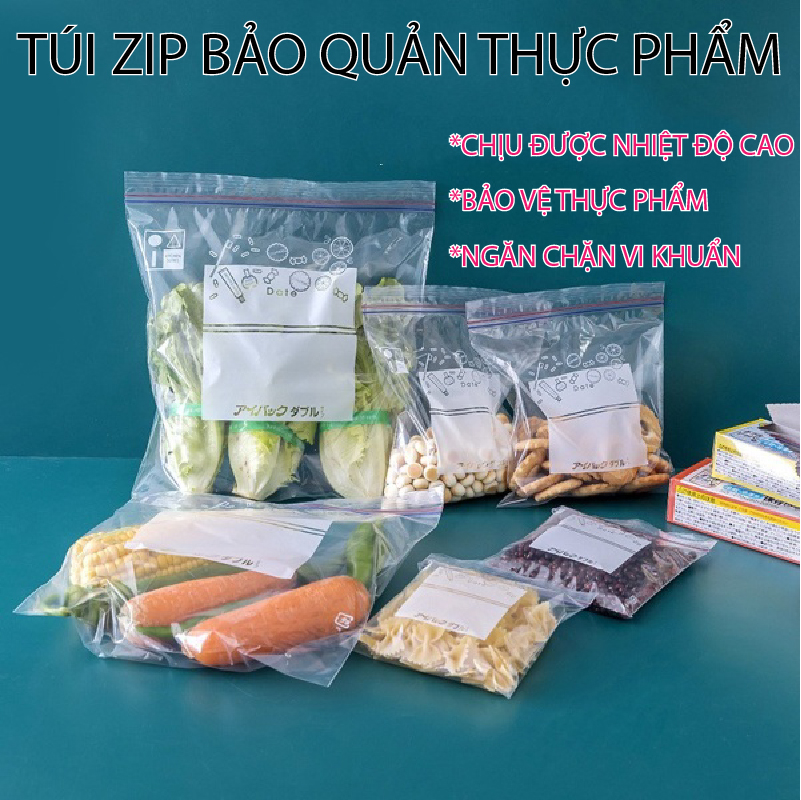 Túi Zip Bảo Quản Thực Phẩm Nhật Bản 3 Size S M L