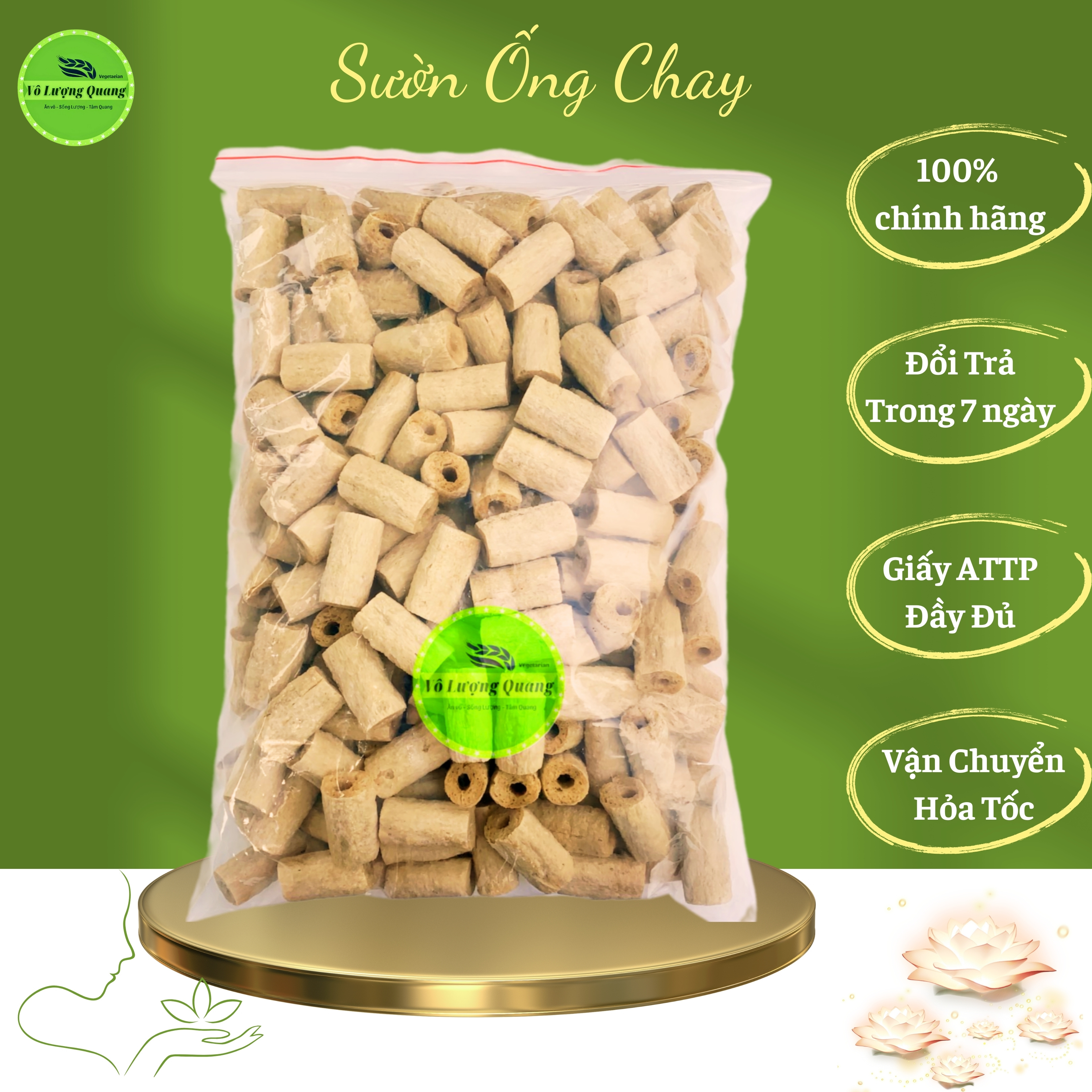 Sườn Non chay dạng ống/Sườn Non Ống / Vô Lượng Quang cao cấp
