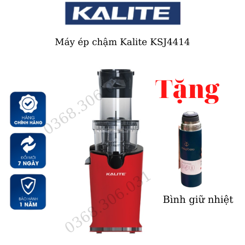 Máy ép chậm kalite ksj4414 máy ép trái cây công suất lớn 200w, máy ép rau củ quả kiệt bã