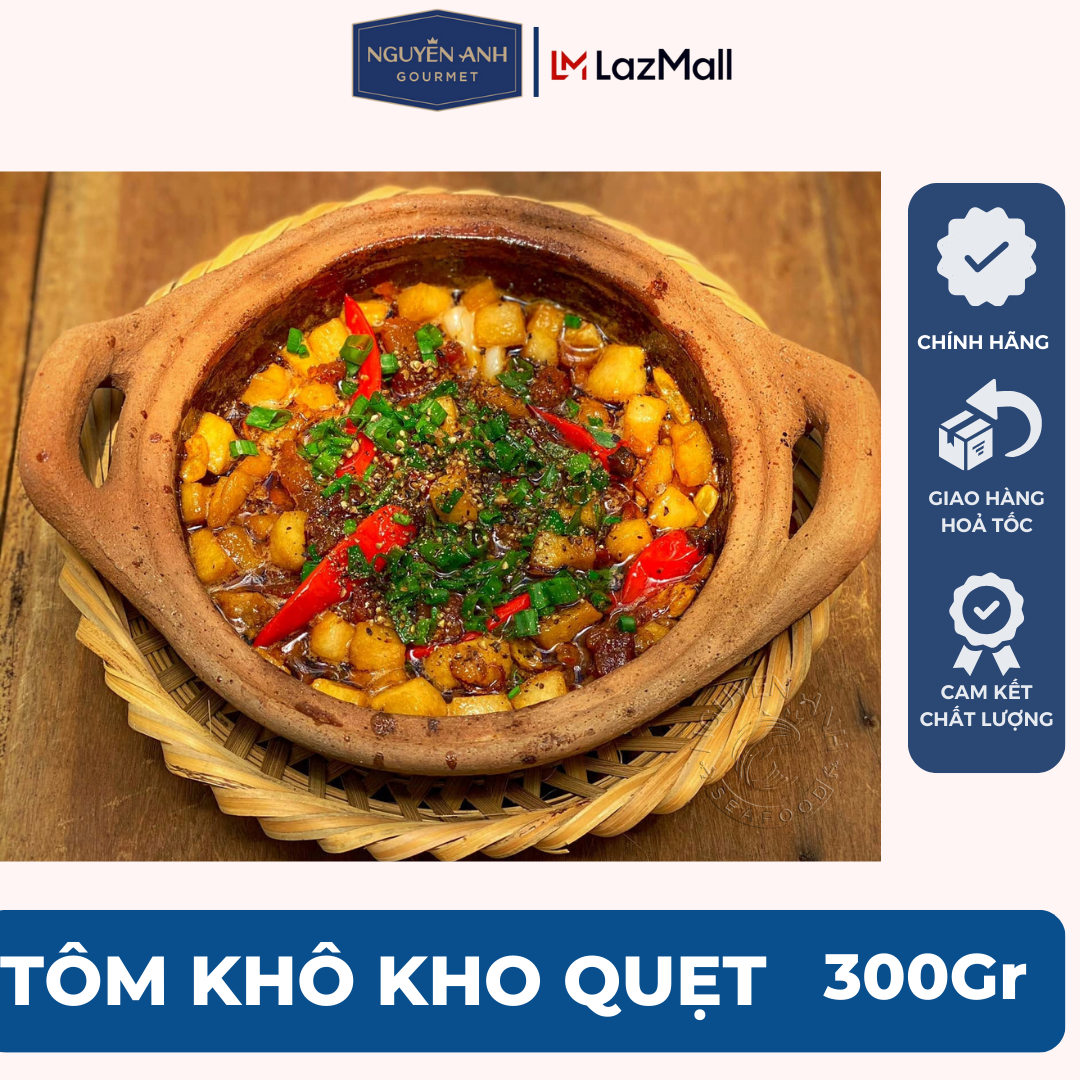 Tôm khô kho quẹt 300gr Nguyên Anh đặc sản Phú Quốc Hải Sản Nguyên Anh.