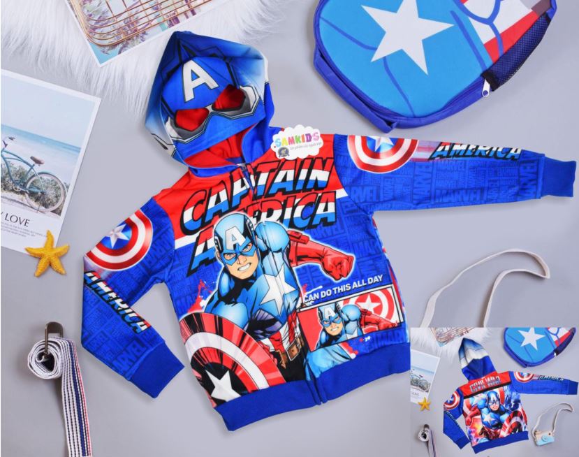 Áo khoác siêu nhân captain samkids chất cực đẹp ak37
