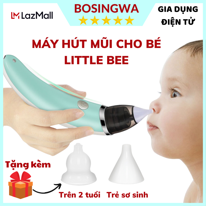 Máy Hút Mũi, Hút Mũi Cho Bé Sơ Sinh - Máy Hút Mũi Cho Bé Little Bee, Hút Sạch, Dễ Vệ Sinh, An Toàn Cho Bé - Bảo hành 12 tháng