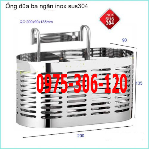 [LOẠI 1-HÀNG DÀY] Ống Đựng Đũa Muỗng Bằng inox 304 OĐ5 OVAN 3 Ngăn hàng đặt xưởng chuẩn inox 304 chống han rỉ, hàng cầm nặng dày dày dặn chắc chắn hài lòng