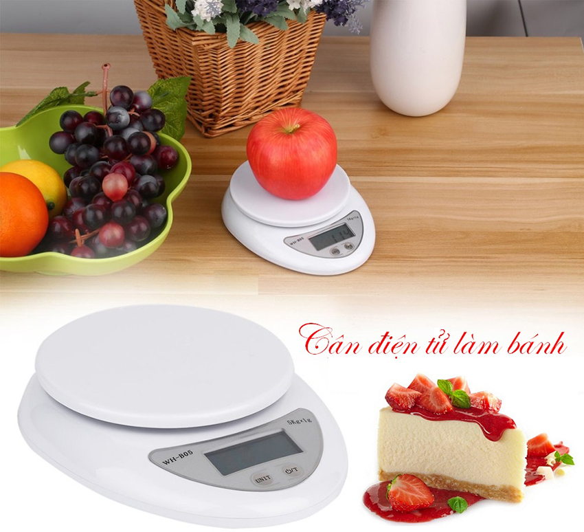 Cân tiểu ly điện tử, cân thực phẩm gia vị, đong thực phẩm chế biến cho trẻ nhỏ, có cảnh báo năng lượng yếu và quá tải