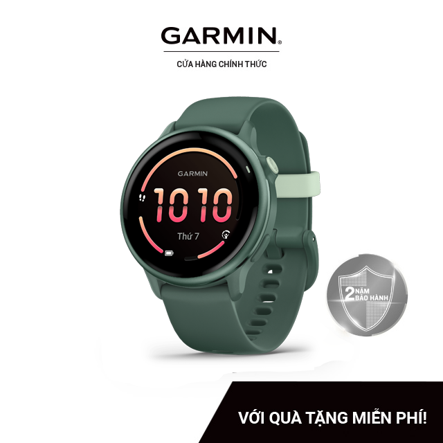 New Đồng hồ thông minh Garmin vívoactive 6 Black LunarGold Green Pink - Hàng chính hãng