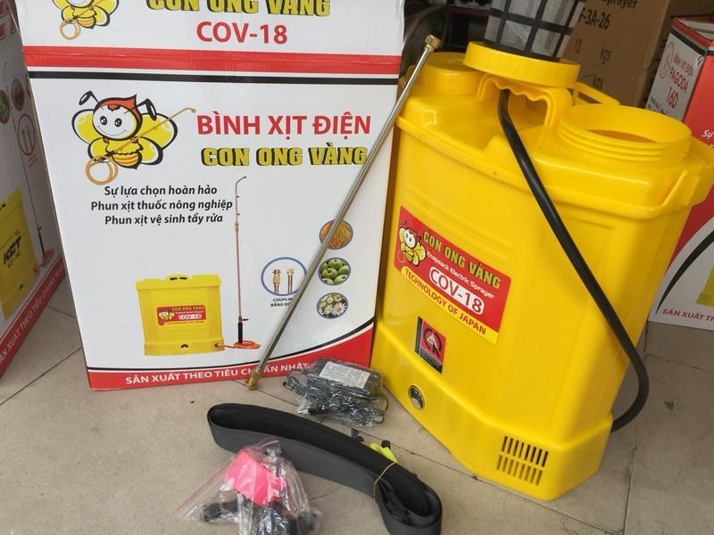 [HCM]Bình phun xịt điện COV 18 ( Con Ong Vàng 18 Lít đeo lưng)