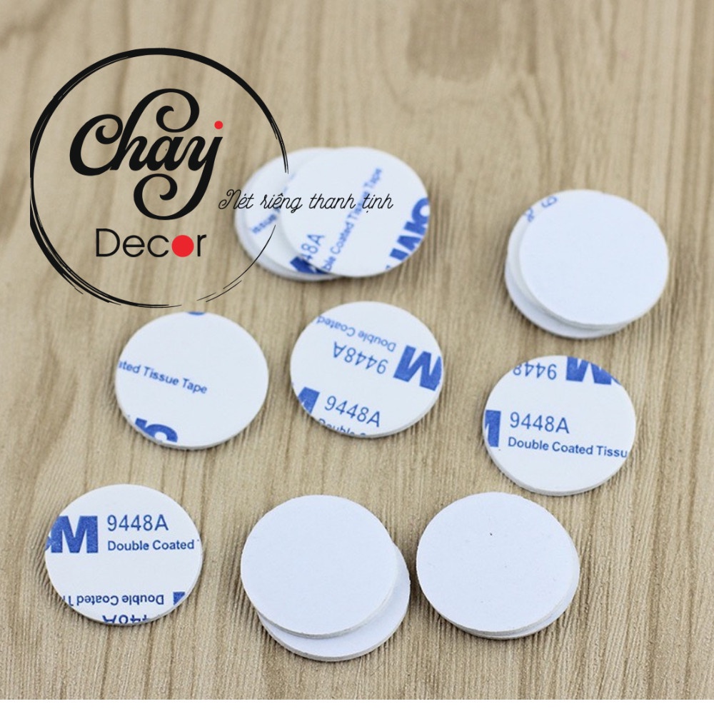 Miếng dán 3m, băng keo 2 mặt 3m, siêu dính các loại - chay decor