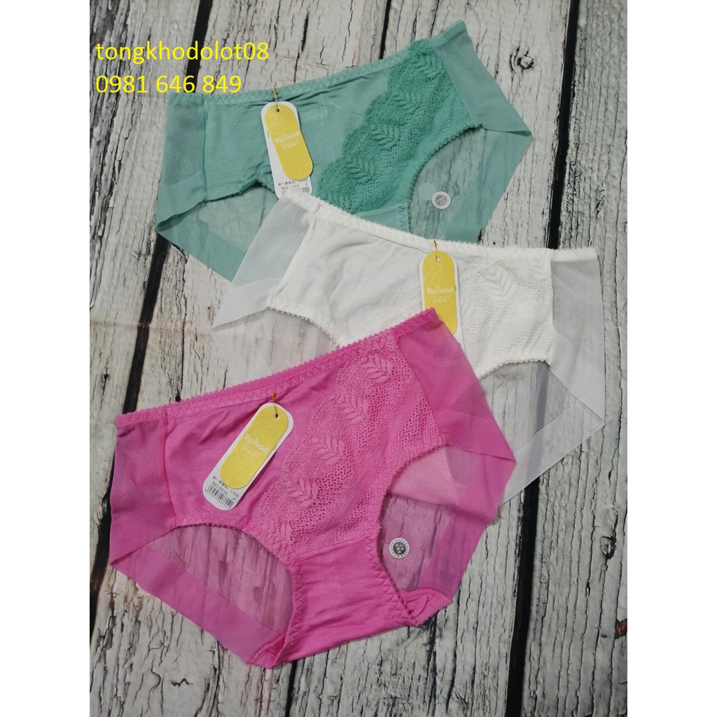10 quần lót ren lụa cotton m125 42-60kg